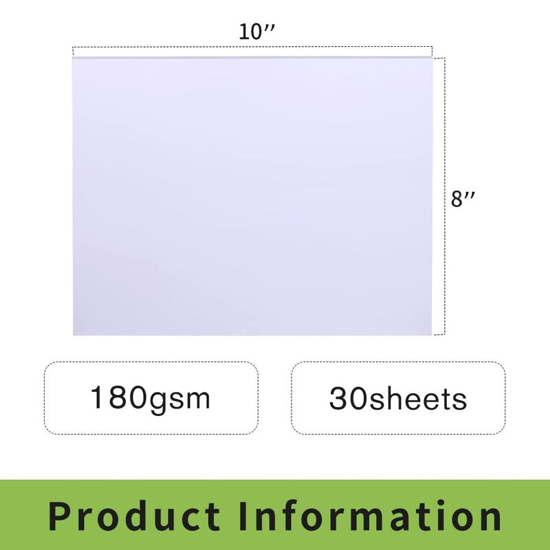 LUNARM 30 Sheets Photo Paper, 8""x10"" Glossy Paper Photo for Dye Ink Printer, 180gsm Inkjet Printing Photo Paper Clear Image for Photo Album DIY Party Camping Festival Record - Image 2